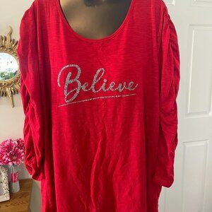 CHRISTMAS Top - BELIEVE